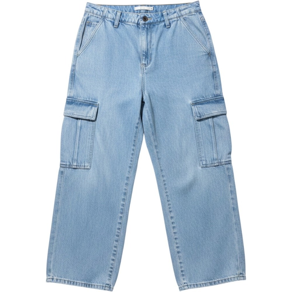 Levis 94 Baggy Cargo Jeans SZ 28 Light Wash Wide Leg Utility Denim Pants Retro